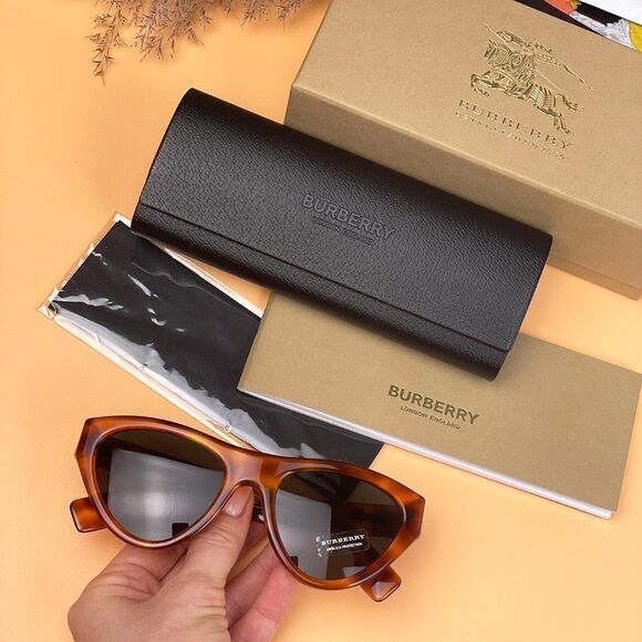 Burberry BE4285 379487 Sunglasses Havana Grey Irregular Women - Picture 3 of 8